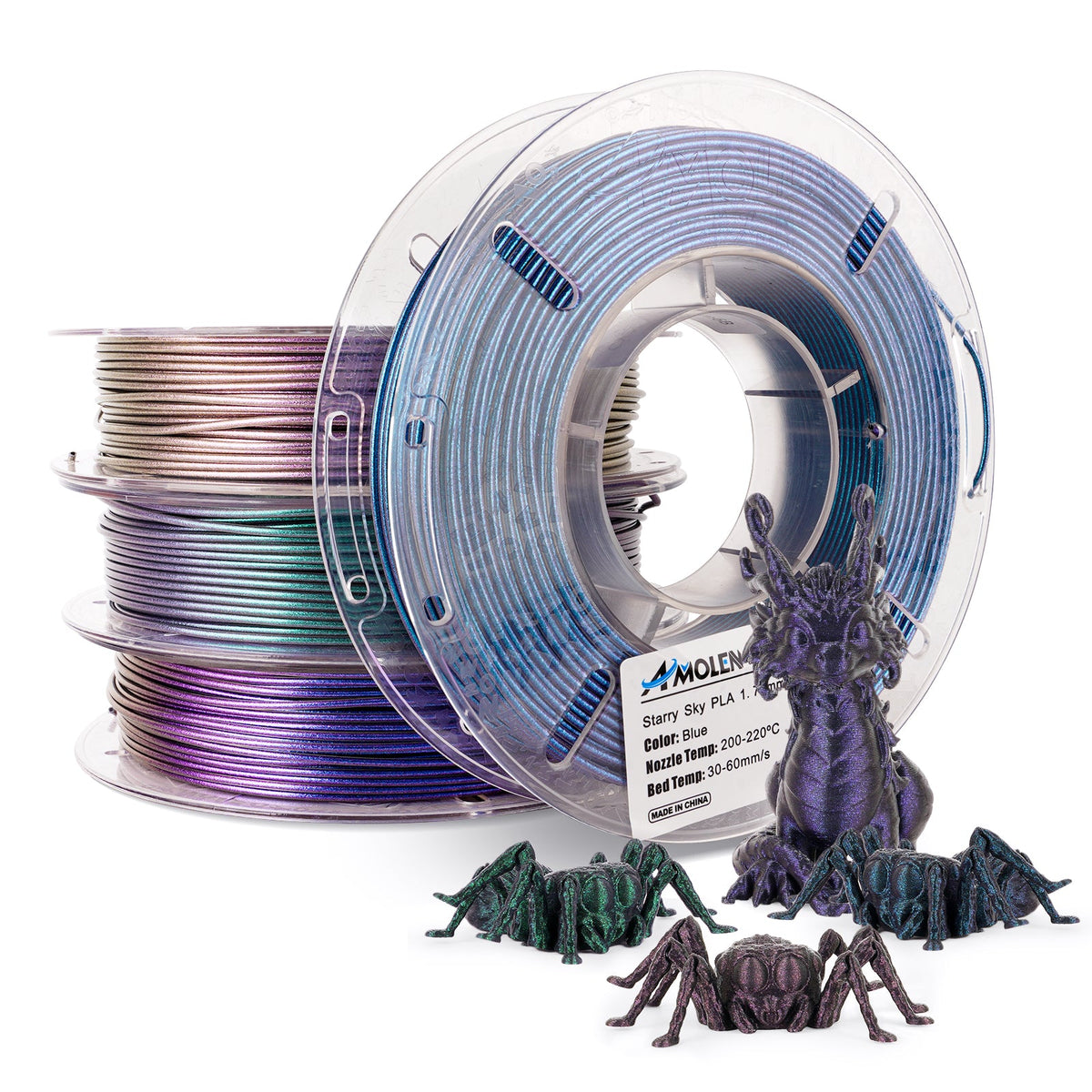 Amolen PLA Galaxy / Sparkle & Shiny Variety Pack (4x200g)
