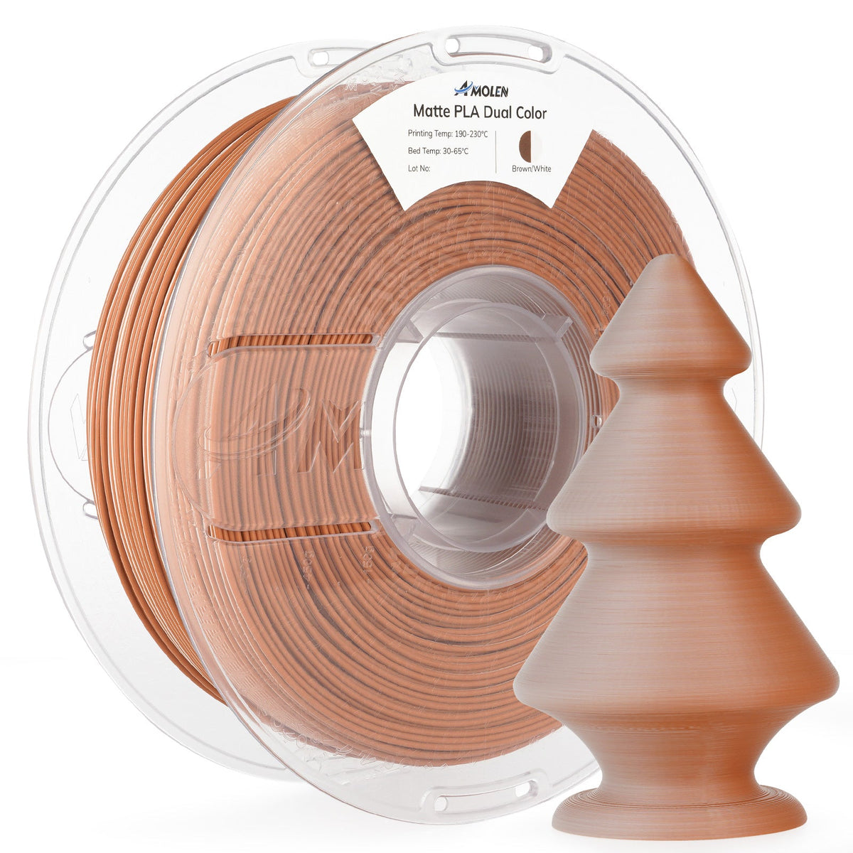 Amolen PLA Matte Dual Filament 1.75mm, 1KG/2.2LB