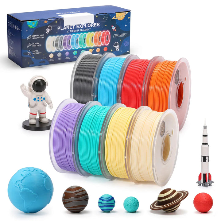 SainSmart Planet Explorer eight-color PLA bundle with example space models