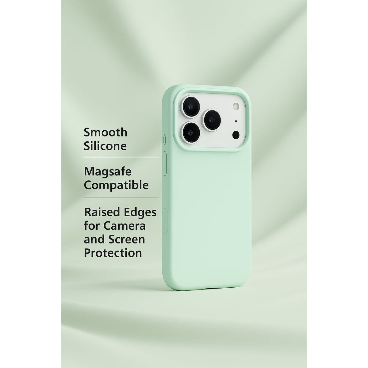 SaharaCase Venture MagSafe-Compatible Silicone Case for iPhone 17 Pro — supplier feature illustration
