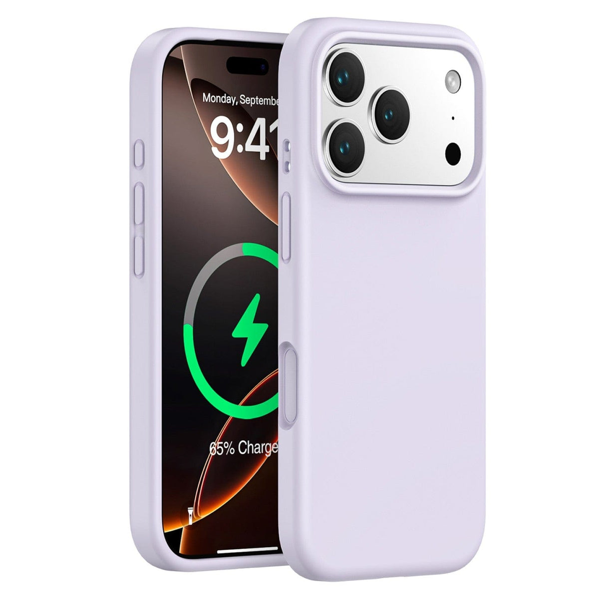 SaharaCase Venture MagSafe-Compatible Silicone Case for iPhone 17 Pro — front and rear views