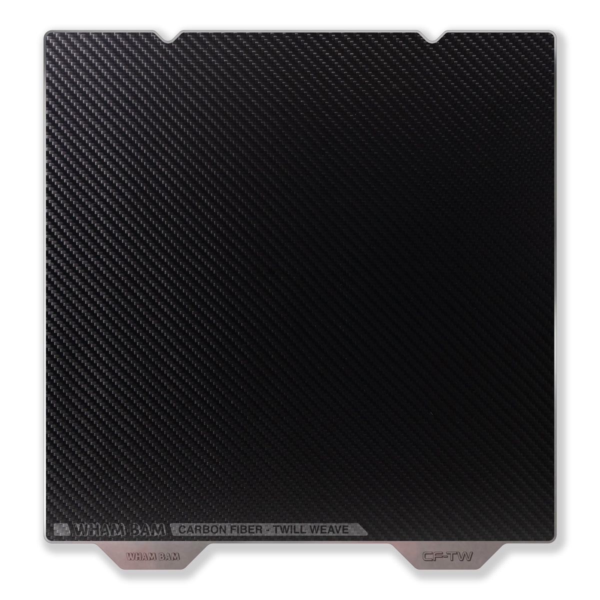 Wham Bam carbon-fiber Flexi Plate 235 x 235 mm showing plate outline