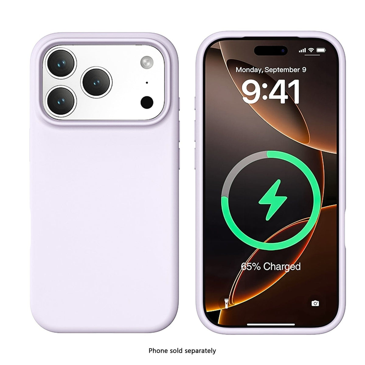 SaharaCase Venture MagSafe-Compatible Silicone Case for iPhone 17 Pro — rear case and phone