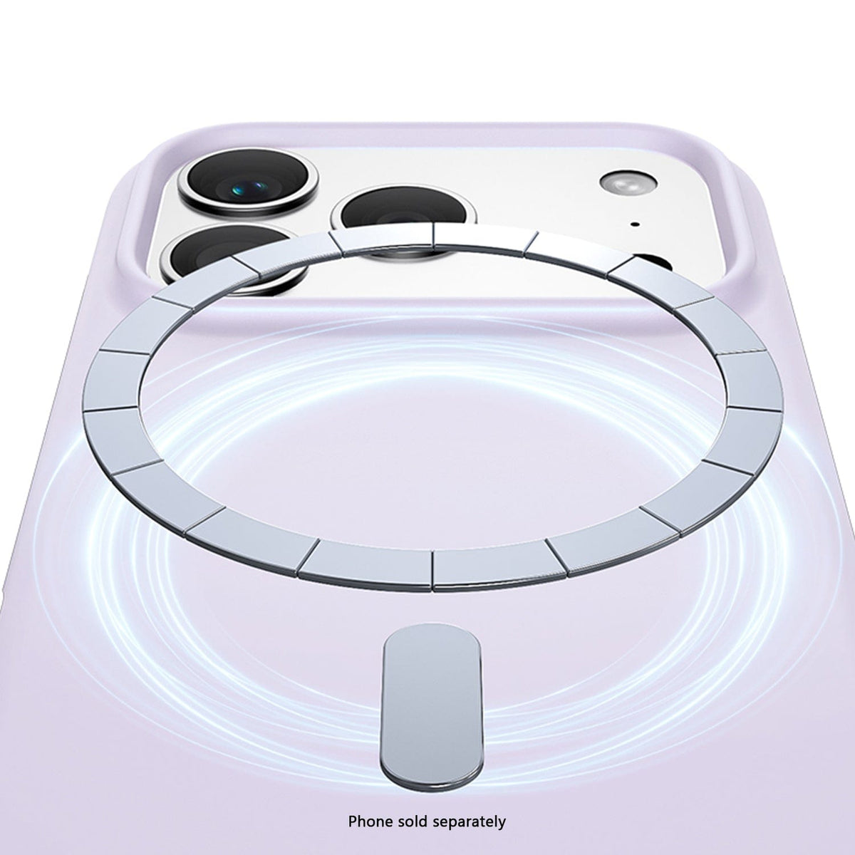 SaharaCase Venture MagSafe-Compatible Silicone Case for iPhone 17 Pro — magnetic ring illustration