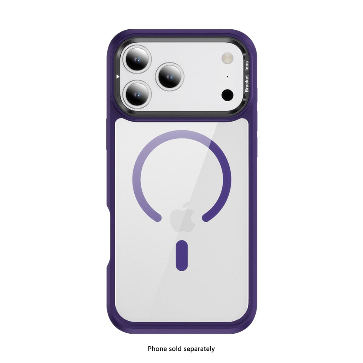 SaharaCase Raider Clear Back Case for iPhone 17 Pro — purple rear view