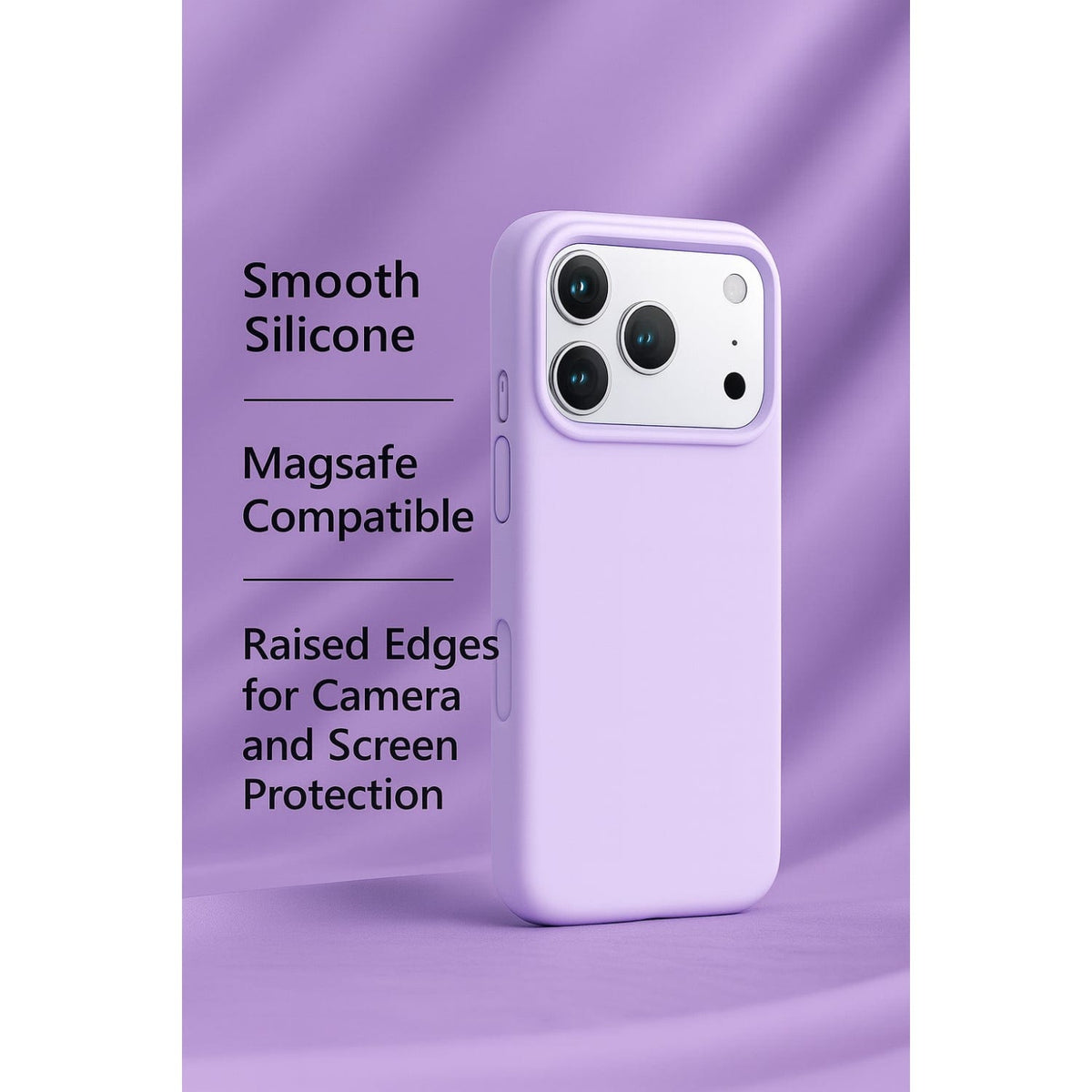 SaharaCase Venture MagSafe-Compatible Silicone Case for iPhone 17 Pro — supplier feature illustration