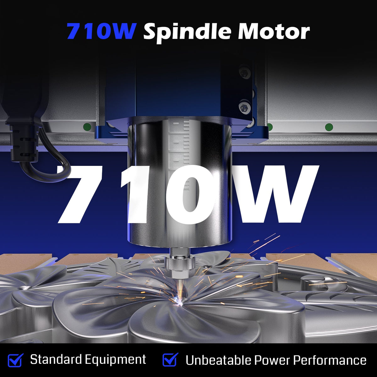 Genmitsu PROVerXL 2×2 CNC Router — 710W — 710W spindle machining illustration