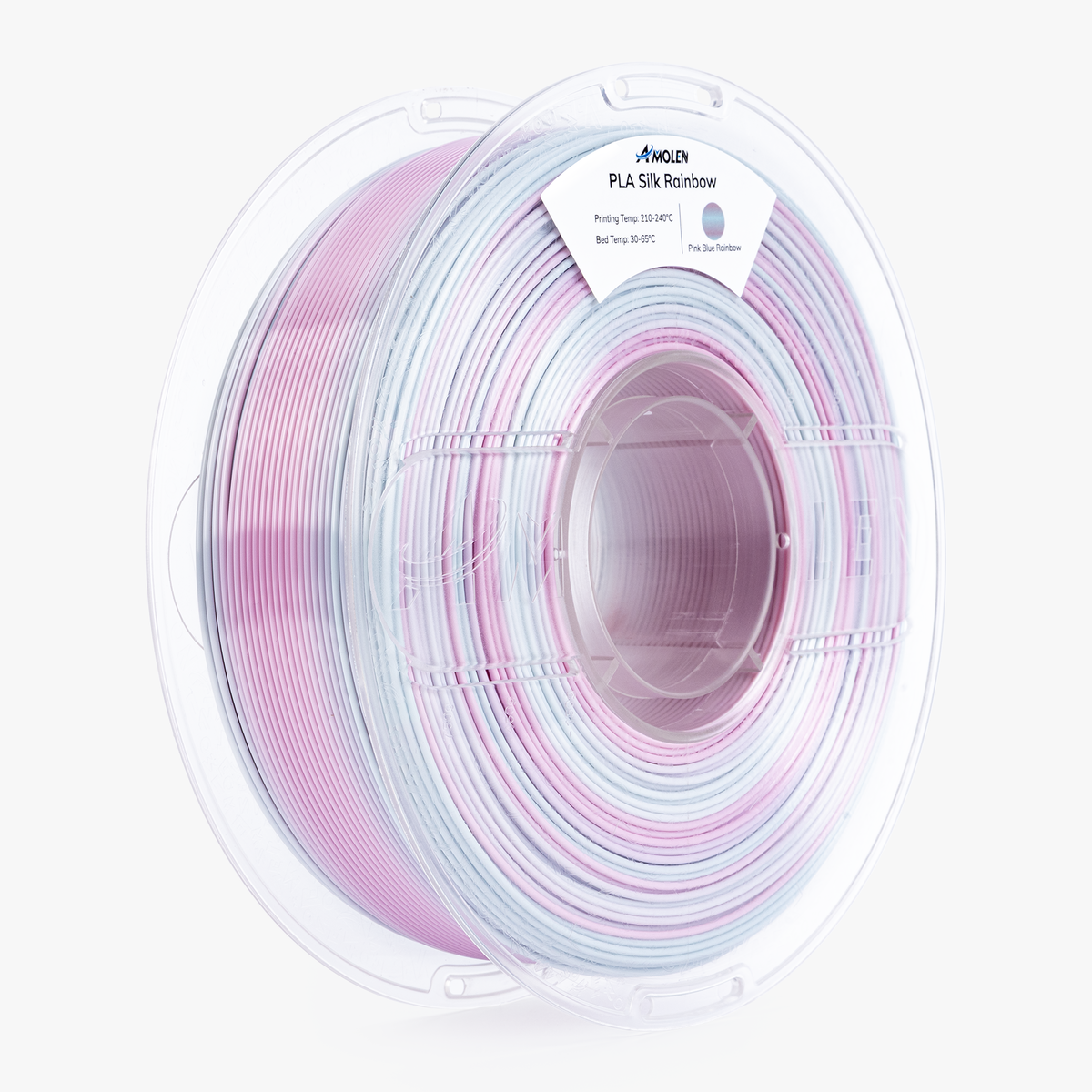 Amolen PLA Silk Rainbow 1.75mm, 1KG/2.2LB