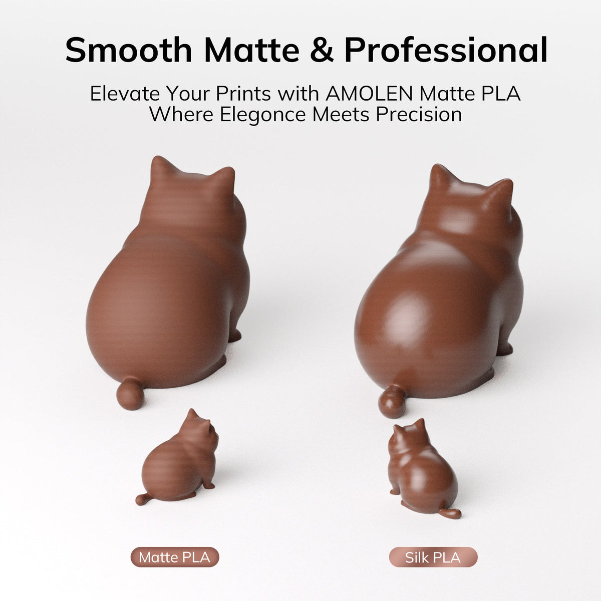 Amolen PLA Matte Basic 1.75mm, 1KG/2.2LB