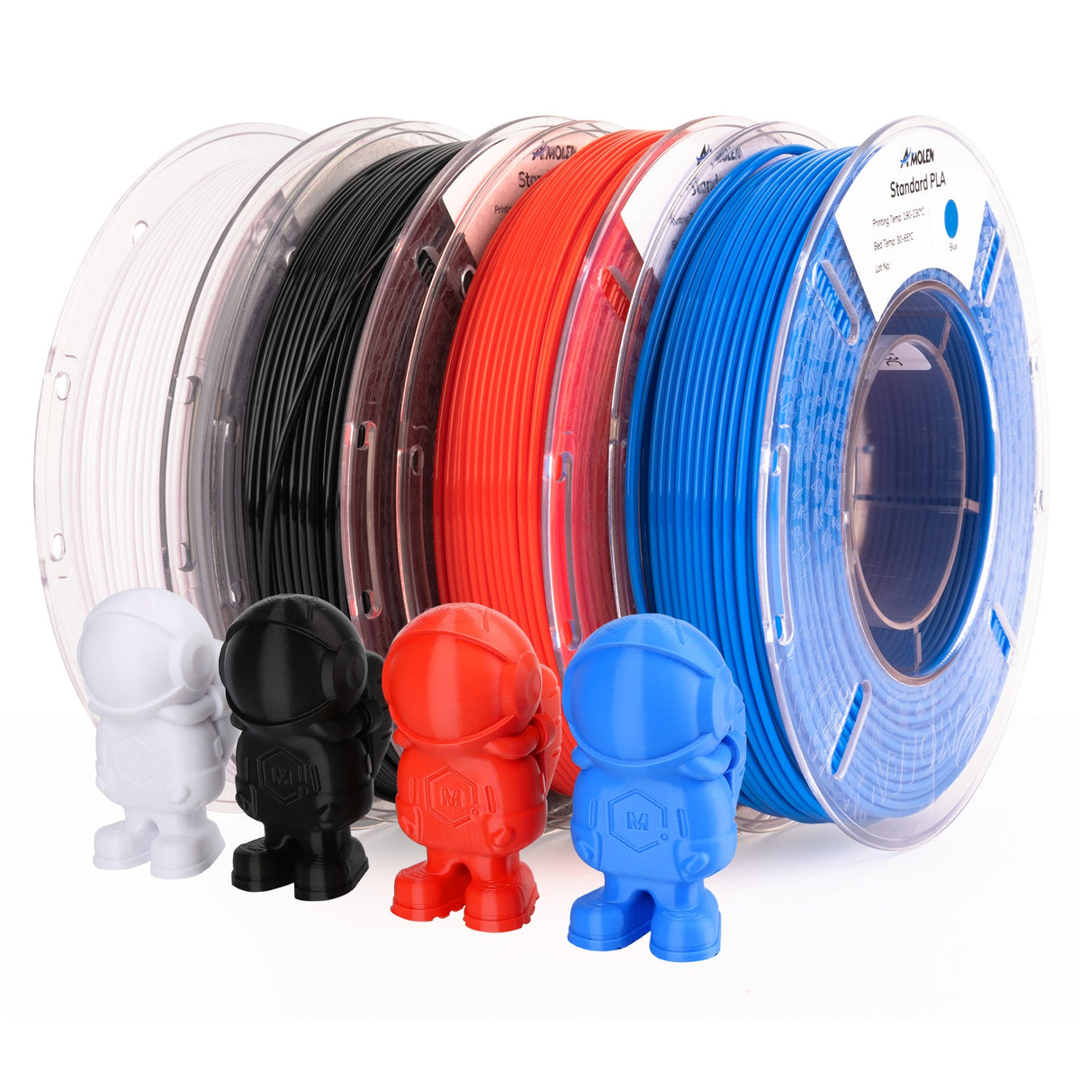 Amolen PLA Basic Variety Pack (4 x 250g), 1.75mm