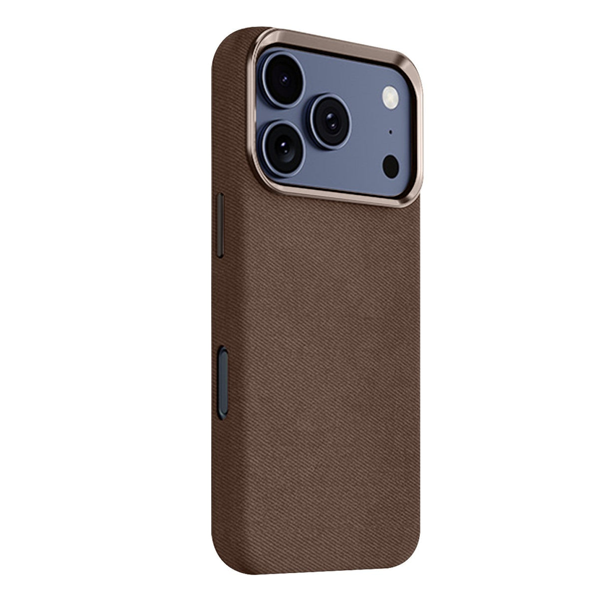 SaharaCase Indy Suede Leather Case for iPhone 17 Pro Max — brown rear view