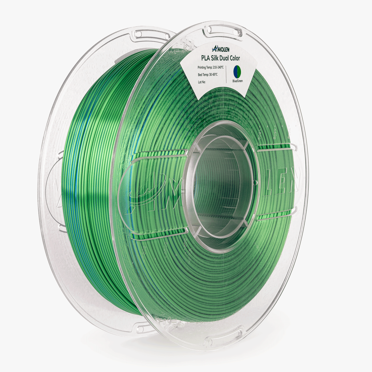 Amolen PLA Silk Dual Color Filament 1.75mm, 1KG/2.2LB