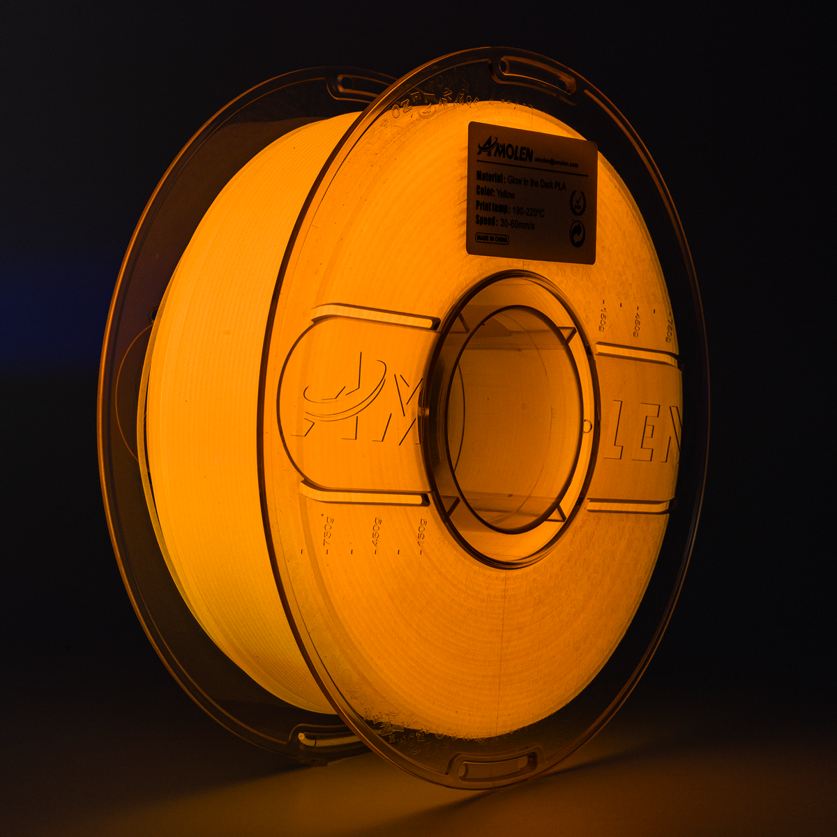 Amolen PLA Glow-in-the-Dark 1.75mm, 1KG/2.2LB