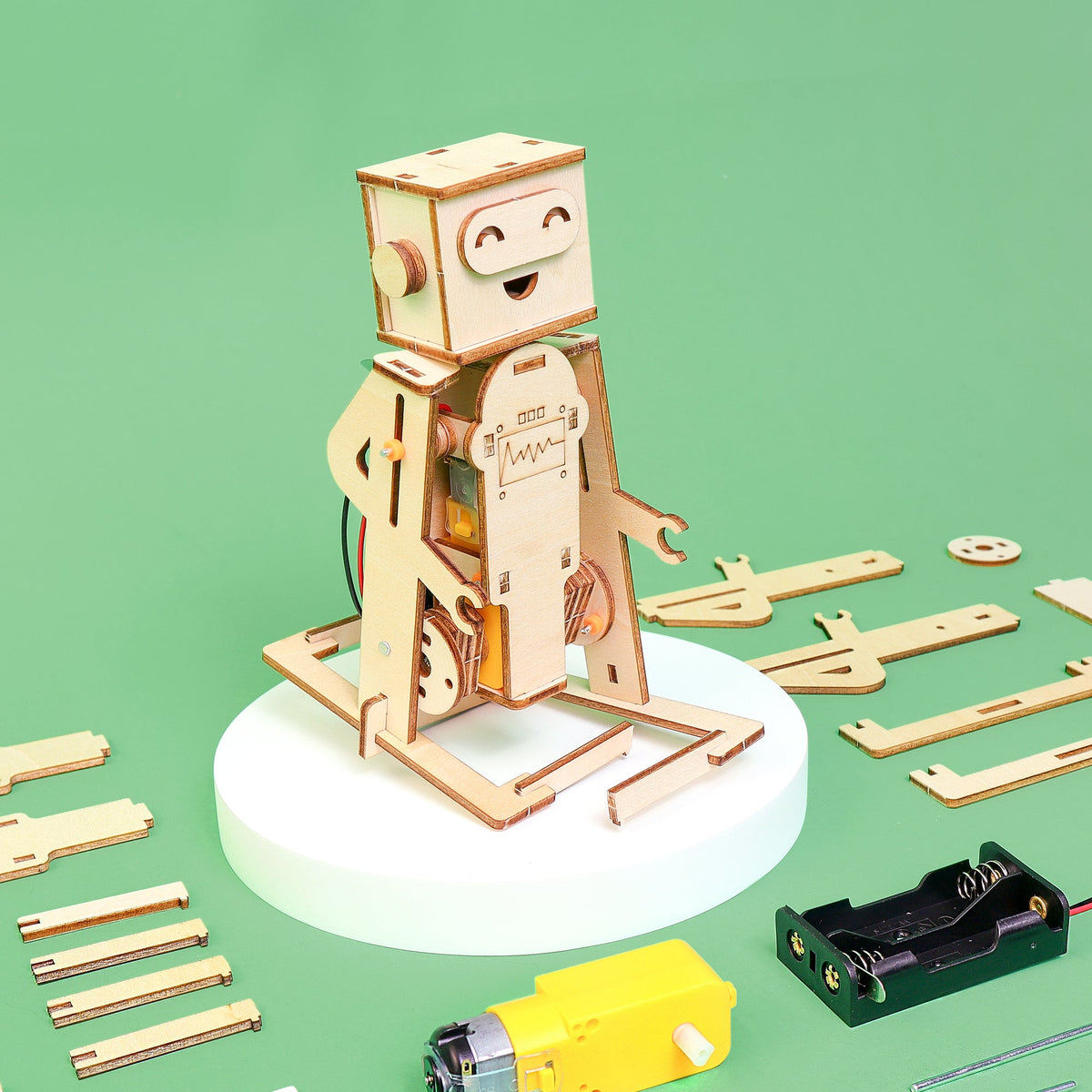 Kitsville WalkieBot Walking Robot Kit — motor and frame detail