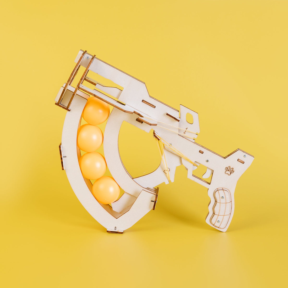 Kitsville Wooden Ball Launcher Engineering Kit — side view