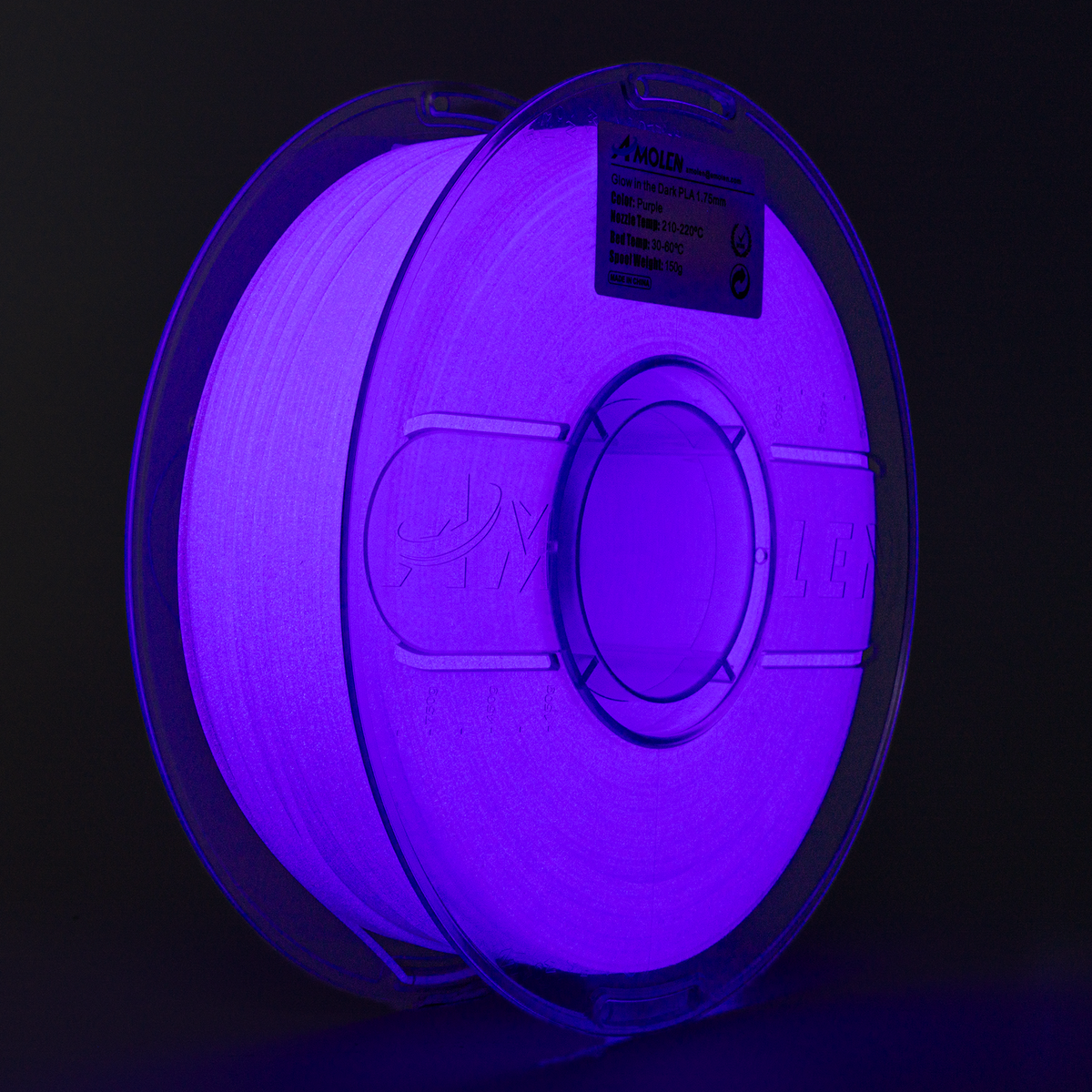 Amolen PLA Glow-in-the-Dark 1.75mm, 1KG/2.2LB