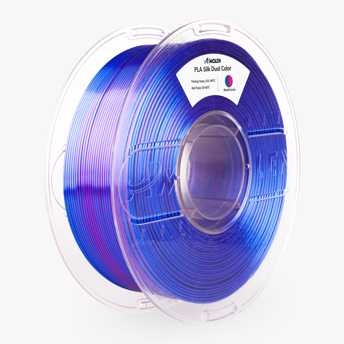 Amolen PLA Silk Dual Color Filament 1.75mm, 1KG/2.2LB