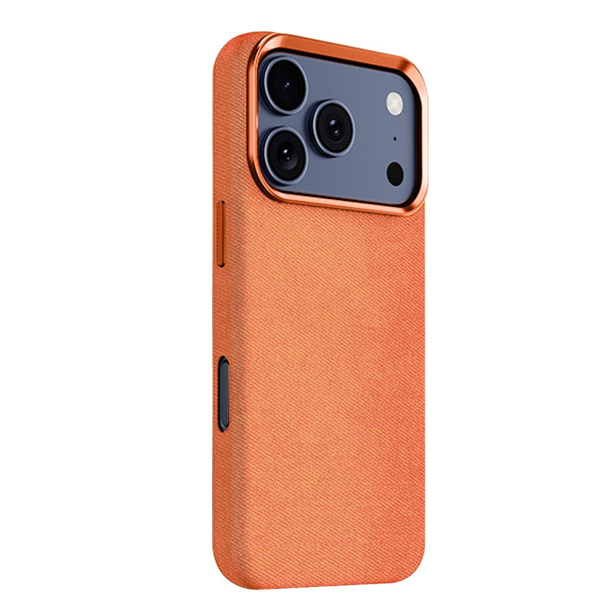 SaharaCase Indy Suede Leather Case for iPhone 17 Pro Max — orange rear view