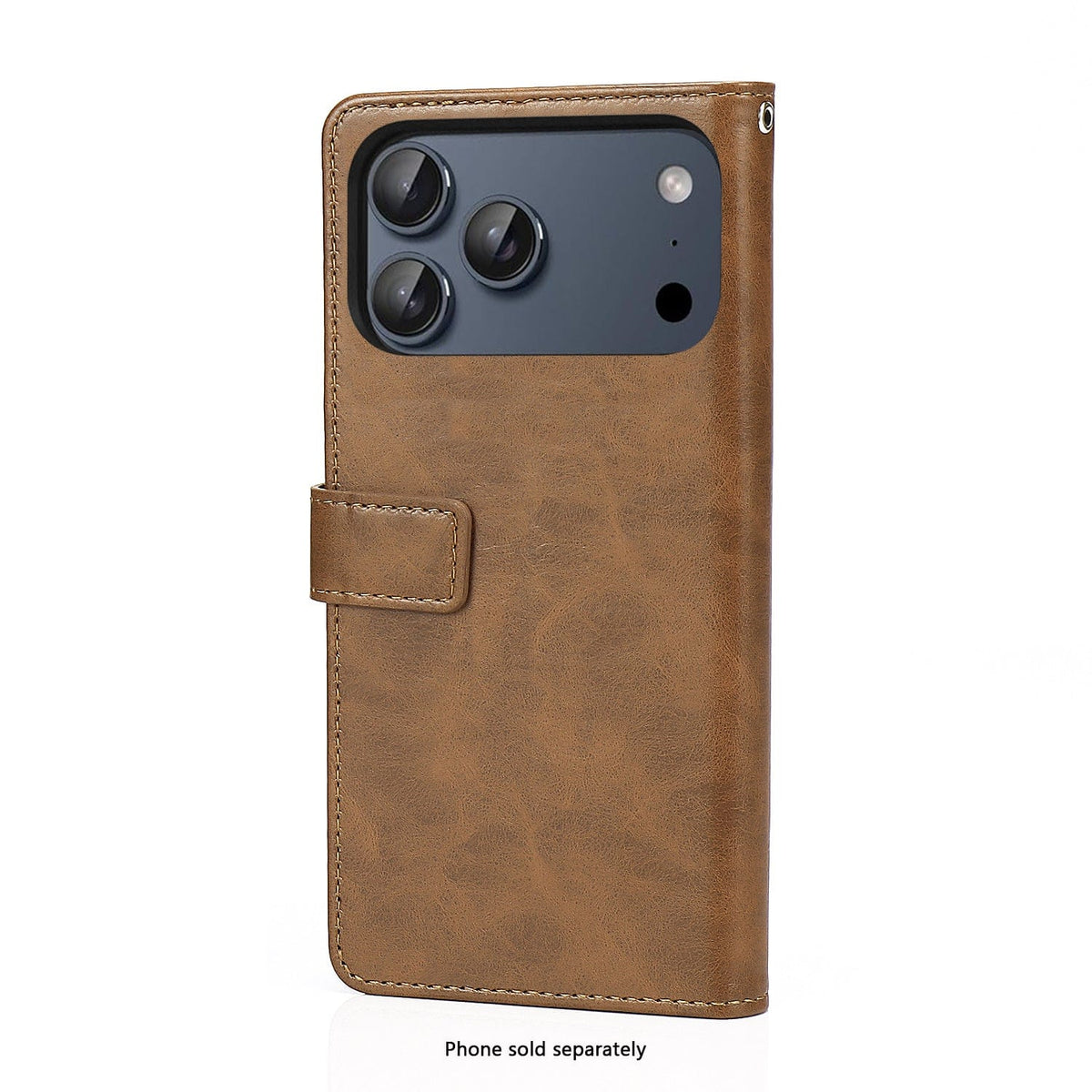 SaharaCase Indy MagSafe-Compatible Leather Folio Wallet Case for iPhone 17 Pro Max — rear camera opening