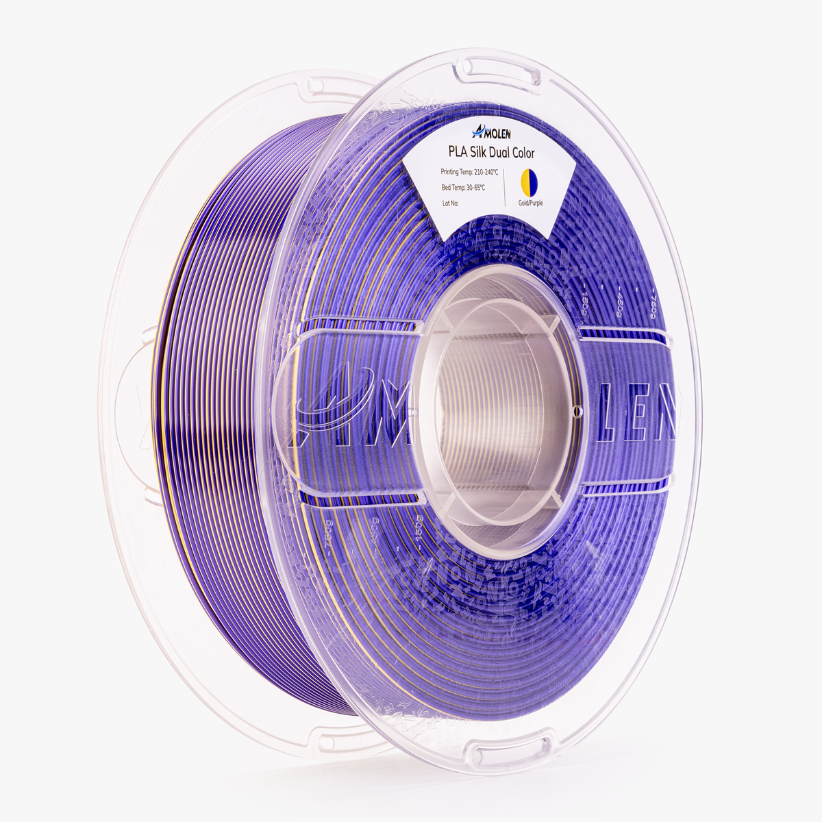 Amolen PLA Silk Dual Color Filament 1.75mm, 1KG/2.2LB