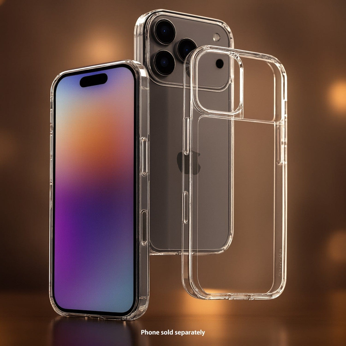 SaharaCase Venture Clear Case for iPhone 17 Pro Max — case and phone display
