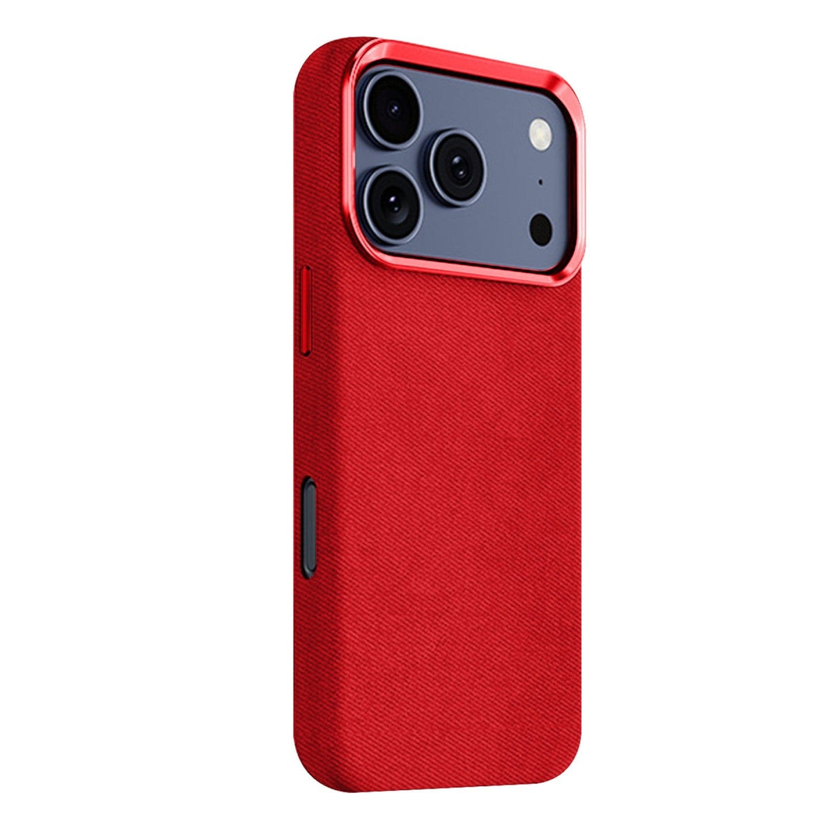 SaharaCase Indy Suede Leather Case for iPhone 17 Pro Max — red rear view