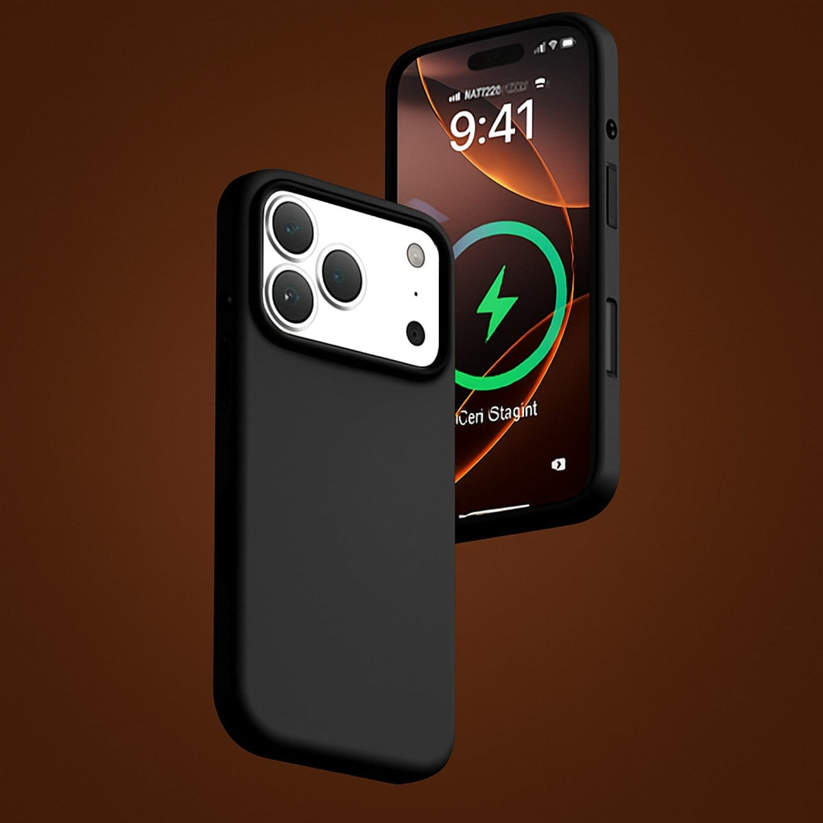 SaharaCase Venture MagSafe-Compatible Silicone Case for iPhone 17 Pro — rear case display