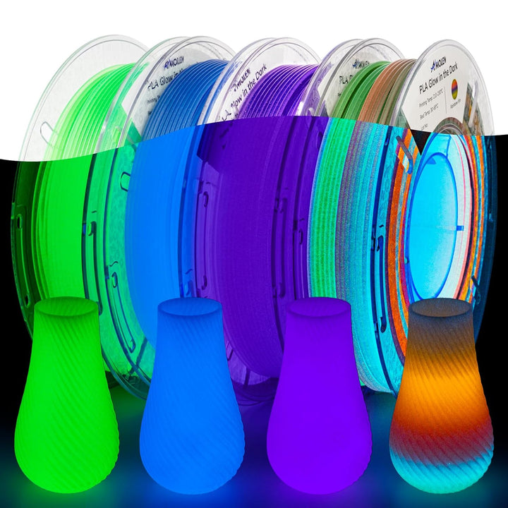 Amolen PLA Glow in the Dark Variety Pack (4x200g)