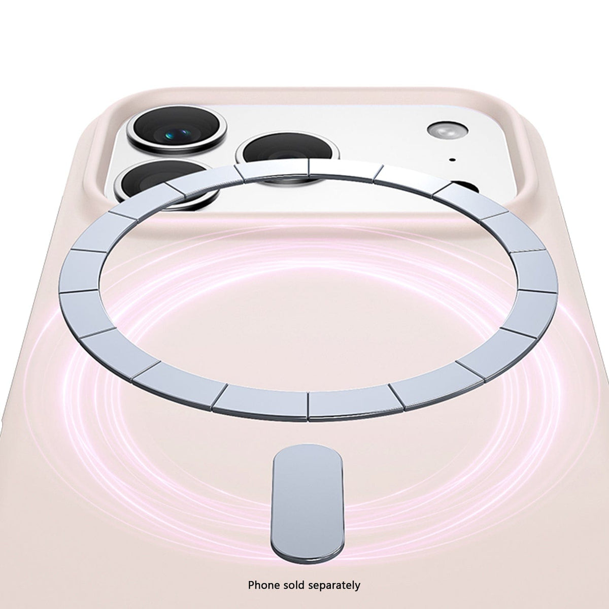 SaharaCase Venture MagSafe-Compatible Silicone Case for iPhone 17 Pro — magnetic ring illustration