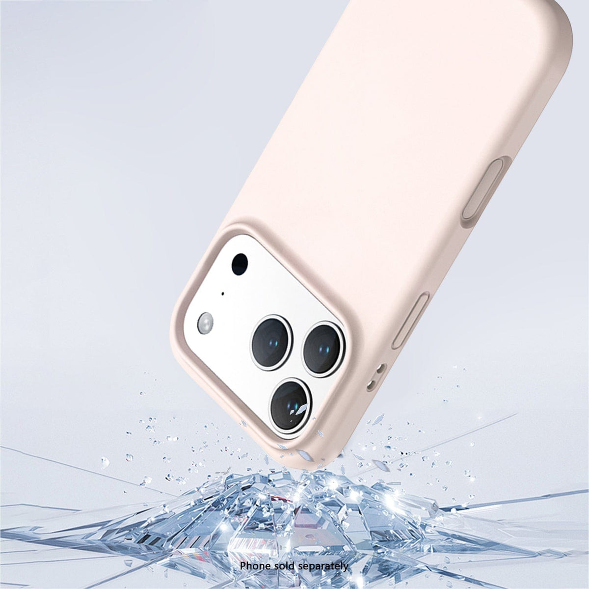 SaharaCase Venture MagSafe-Compatible Silicone Case for iPhone 17 Pro — corner detail illustration