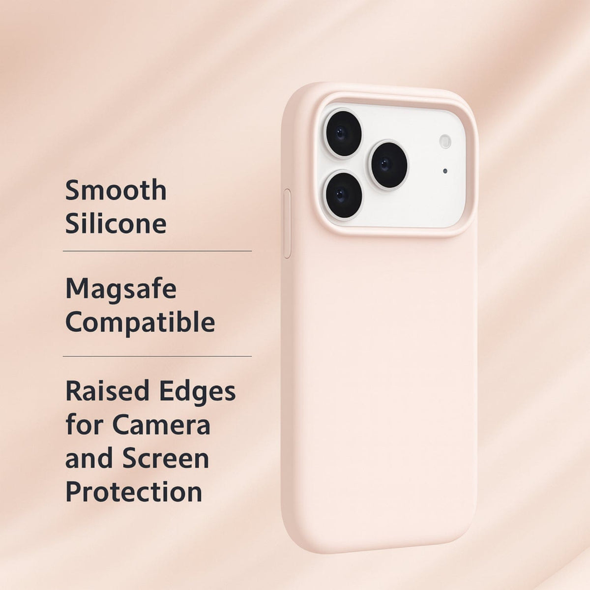 SaharaCase Venture MagSafe-Compatible Silicone Case for iPhone 17 Pro — supplier feature illustration