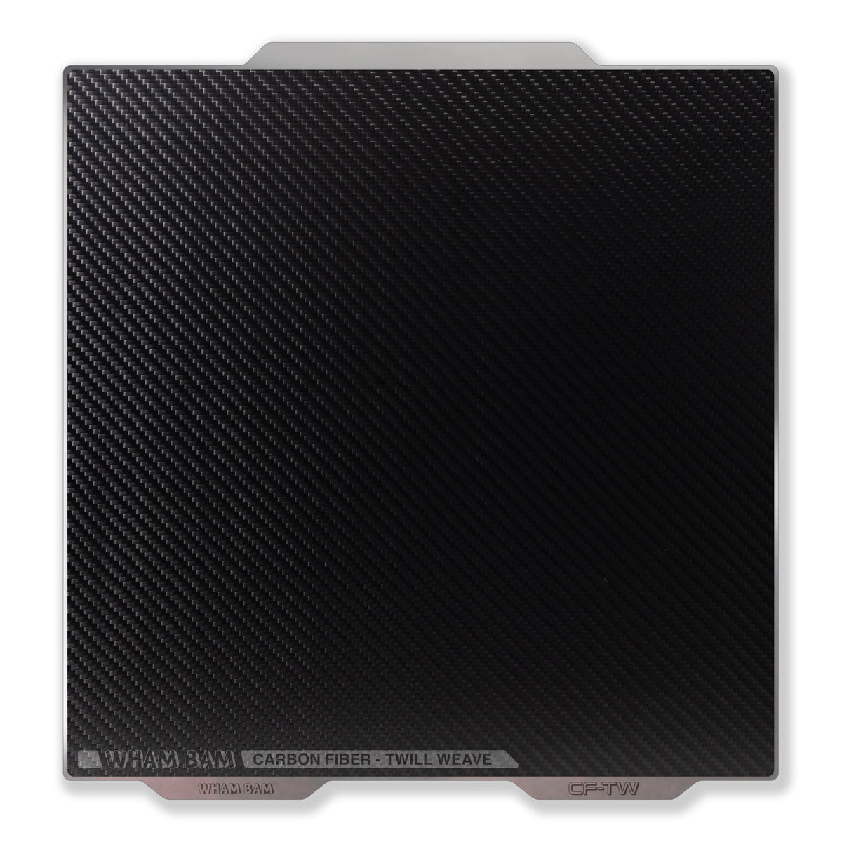 Wham Bam carbon-fiber Flexi Plate 365 x 365 mm showing plate outline