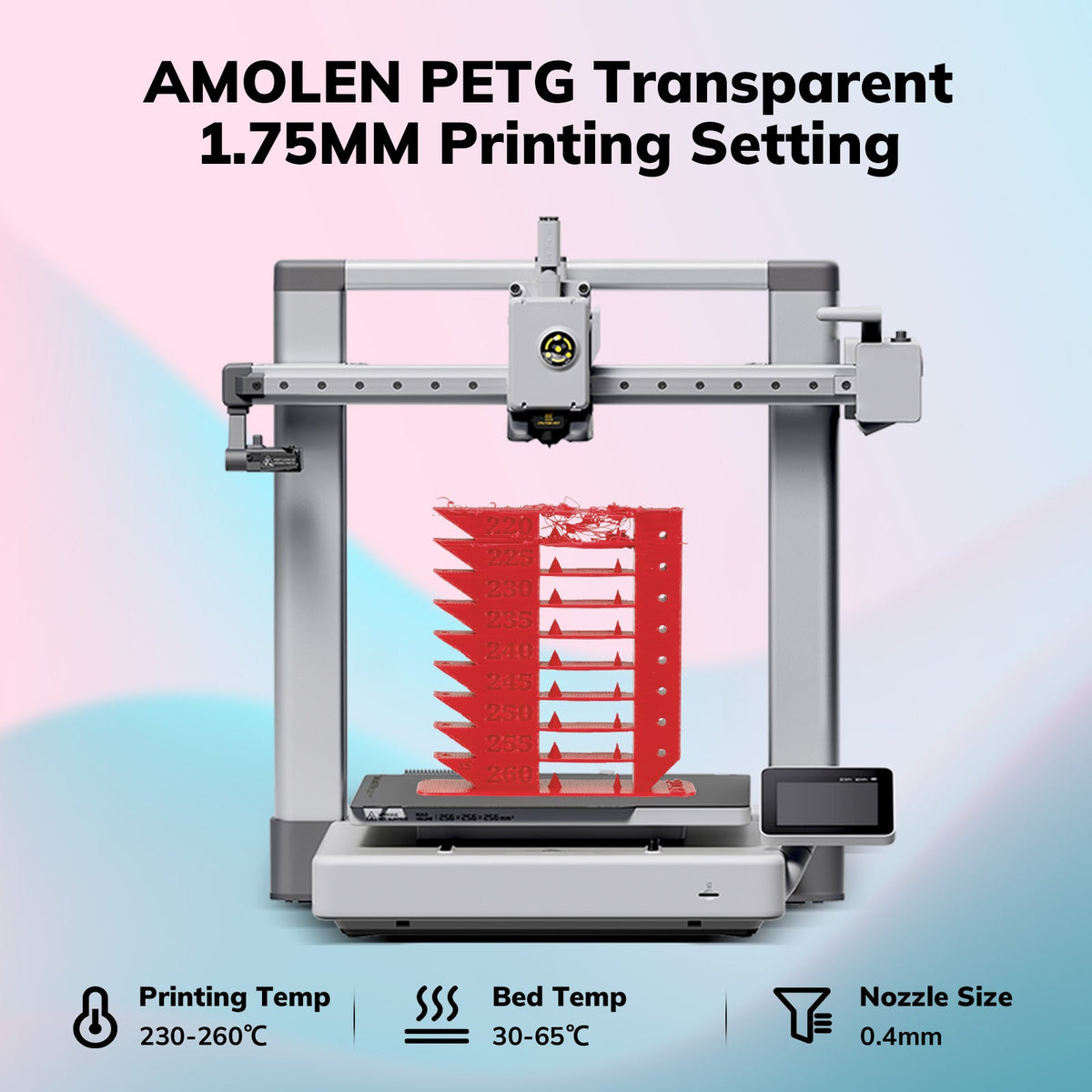 Amolen PETG Basic 1.75mm, 1KG/2.2LB