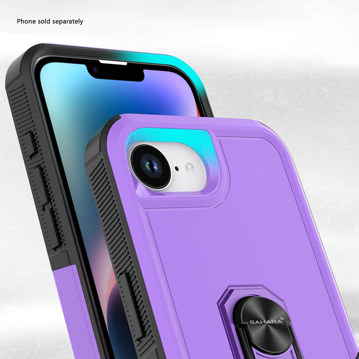 SaharaCase Raider Heavy-Duty Kickstand Case for iPhone 17e & iPhone 16e — case demonstration with phone
