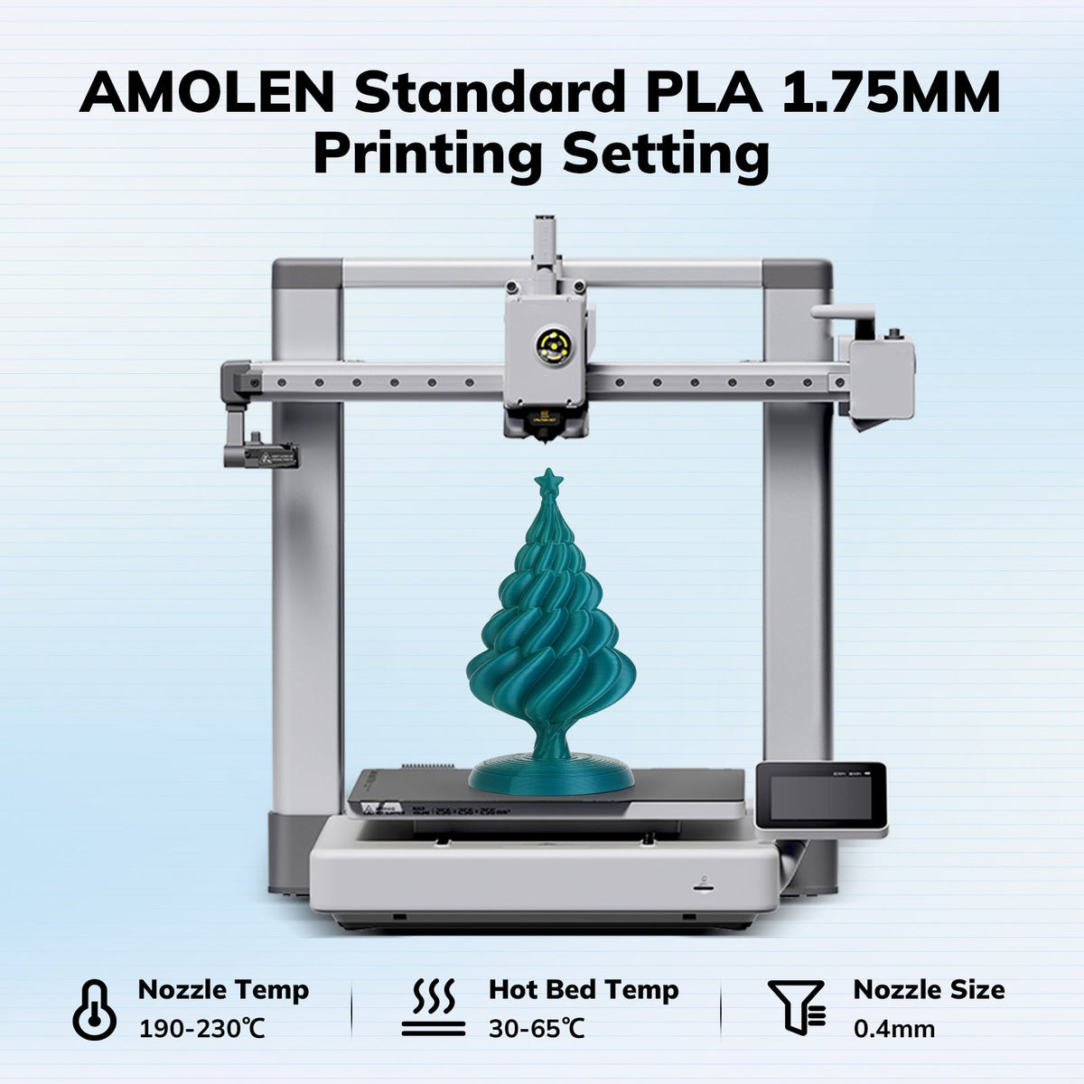 Amolen PLA Basic Variety Pack (4 x 250g), 1.75mm