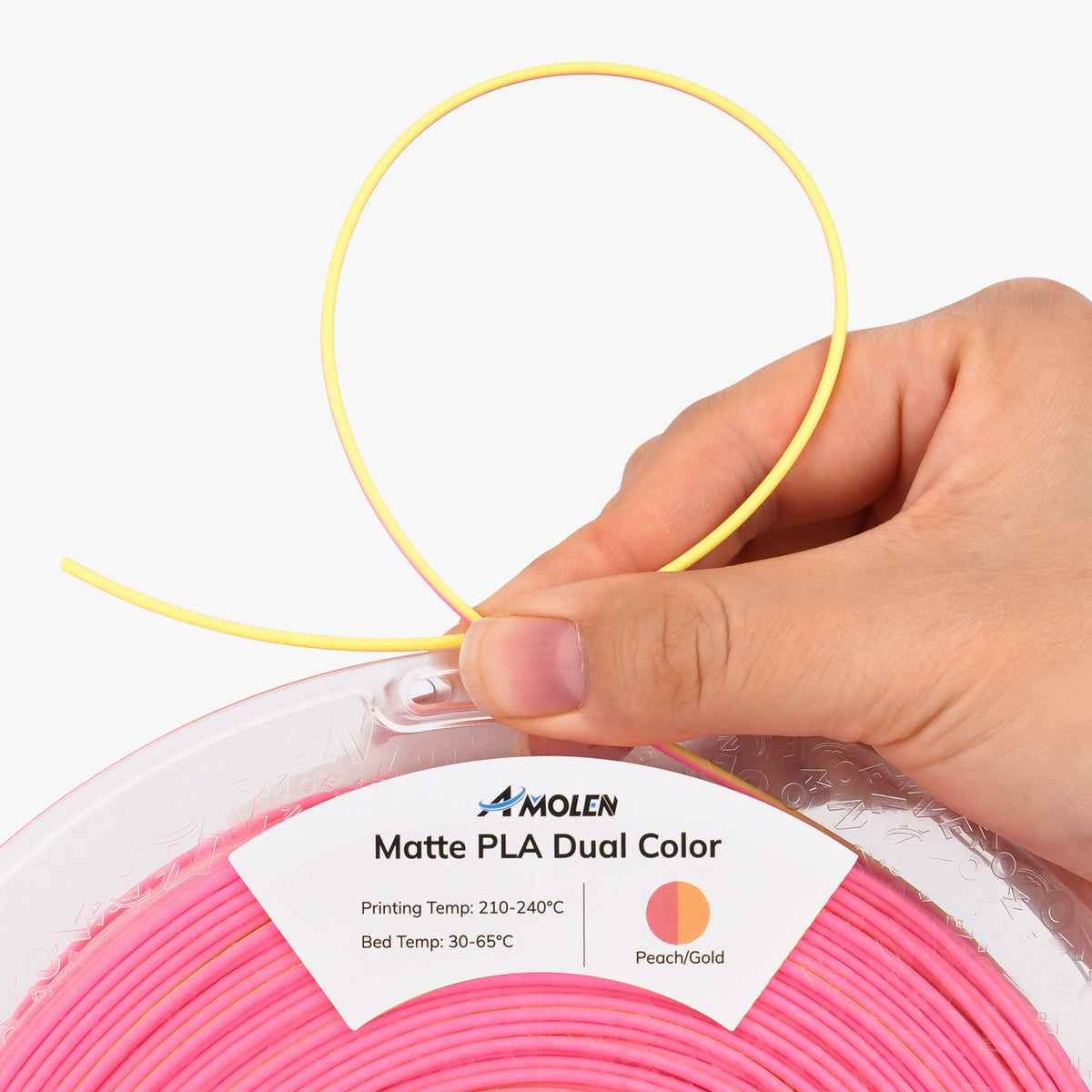 Amolen PLA Matte Dual Filament 1.75mm, 1KG/2.2LB