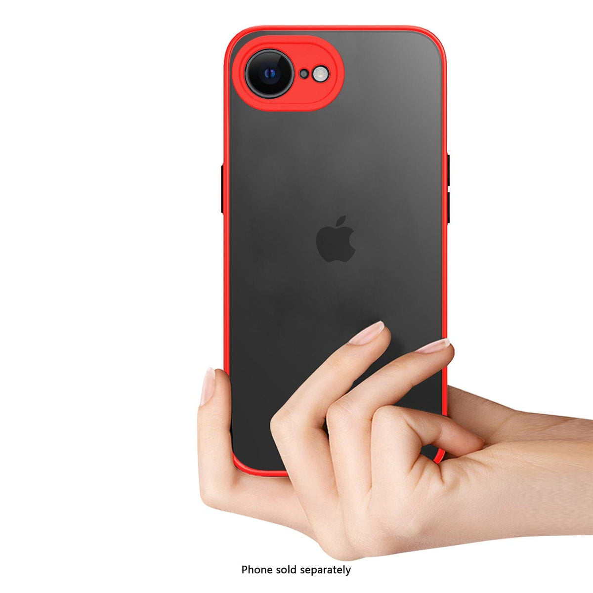 SaharaCase Venture Clear Case for iPhone 17e & iPhone 16e — case demonstration with phone