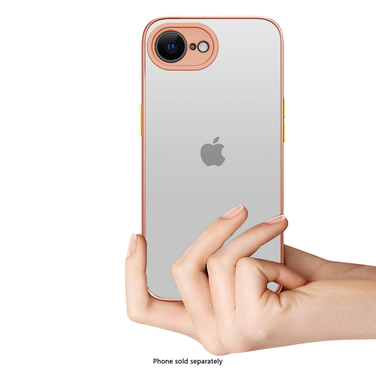 SaharaCase Venture Clear Case for iPhone 17e & iPhone 16e — case demonstration with phone