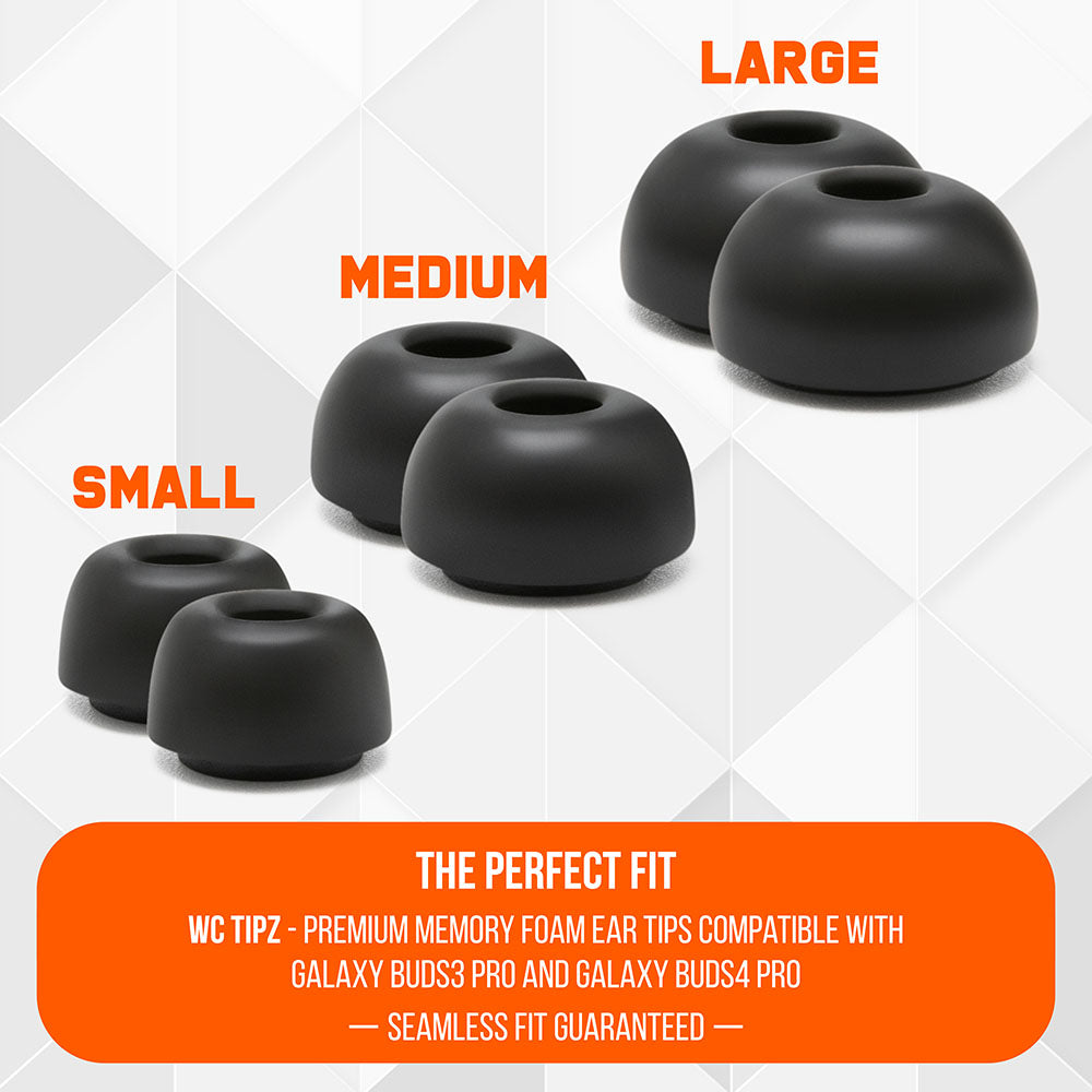 Wicked Cushions Galaxy Buds Pro 3 & 4 Memory Foam Ear Tips - WC TipZ Galaxy