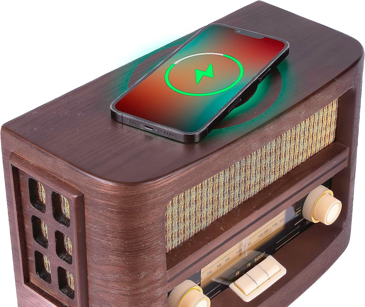 Fuse Audio Vint AM/FM Radio with Qi Charging