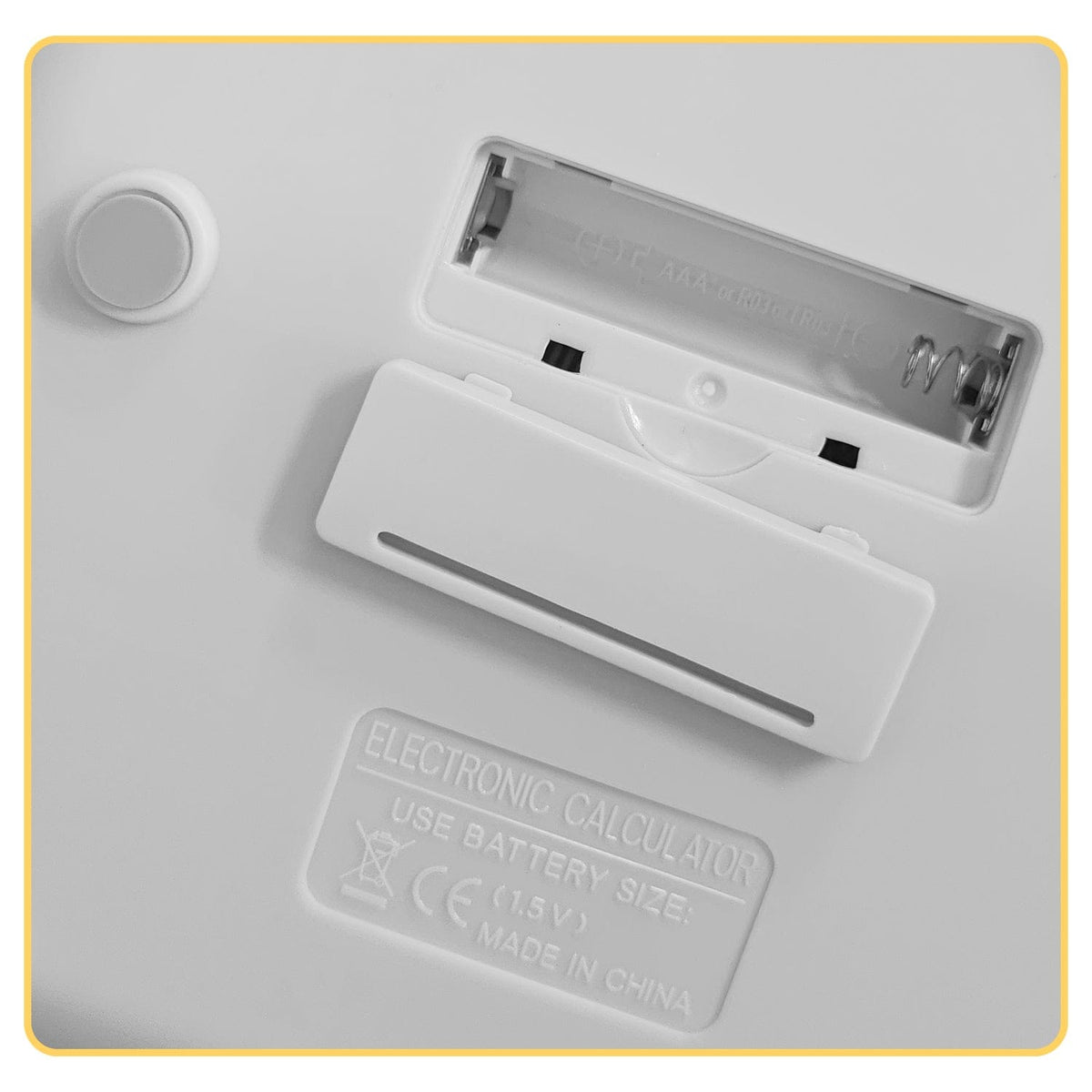 SaharaCase Cream KB53 calculator AAA battery compartment