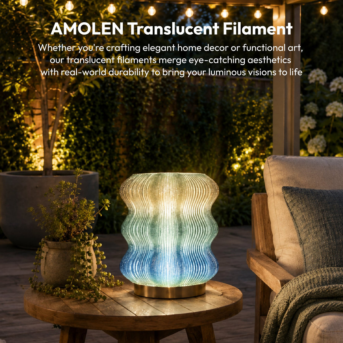 Amolen PLA Crystal-Transparent 1.75mm, 1KG/2.2LB