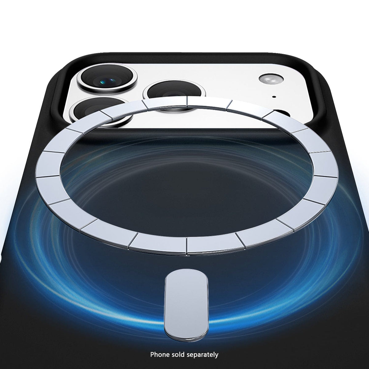 SaharaCase Venture MagSafe-Compatible Silicone Case for iPhone 17 Pro — magnetic ring illustration