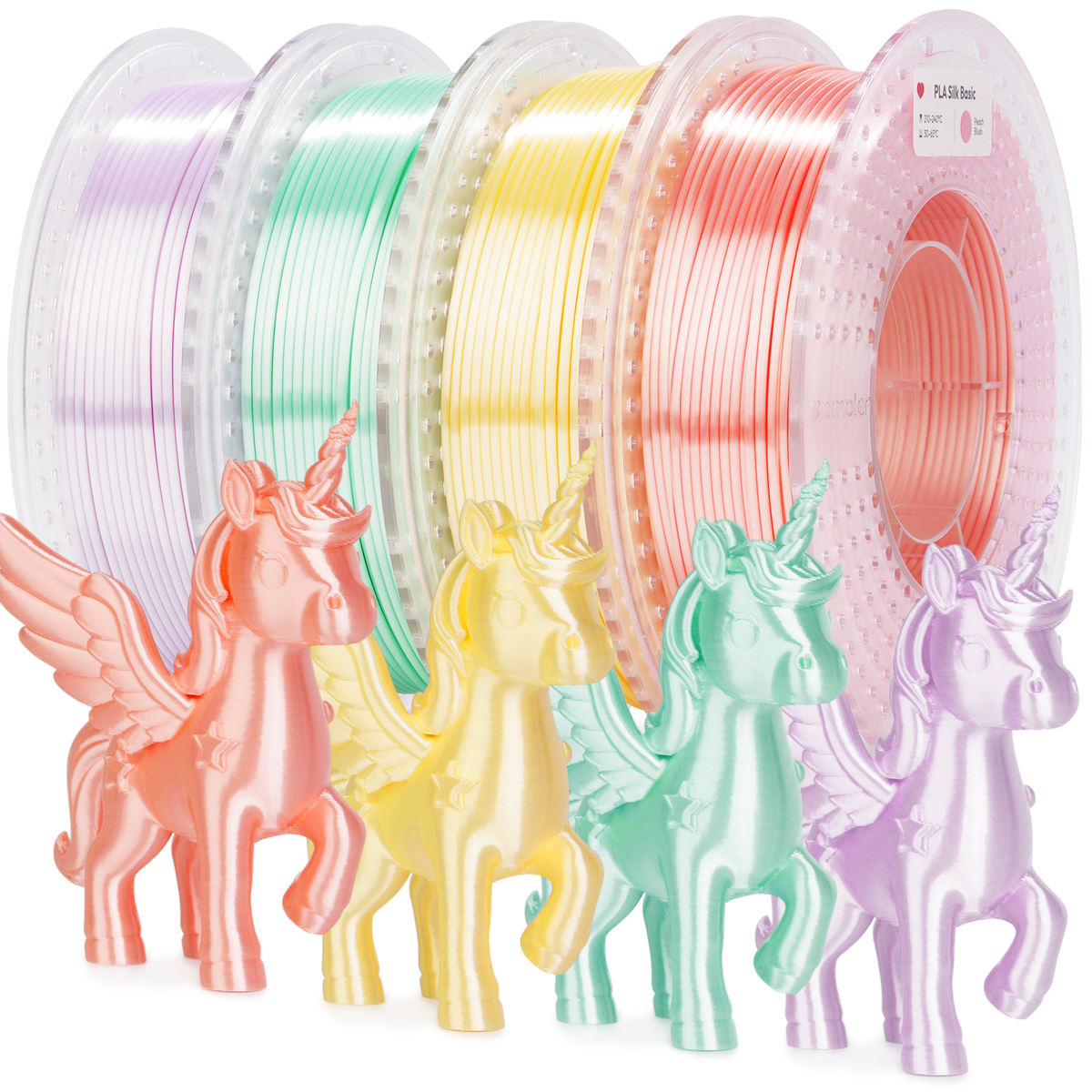 Amolen PLA Silk Basic Variety Pack (4x200g) - 1.75MM