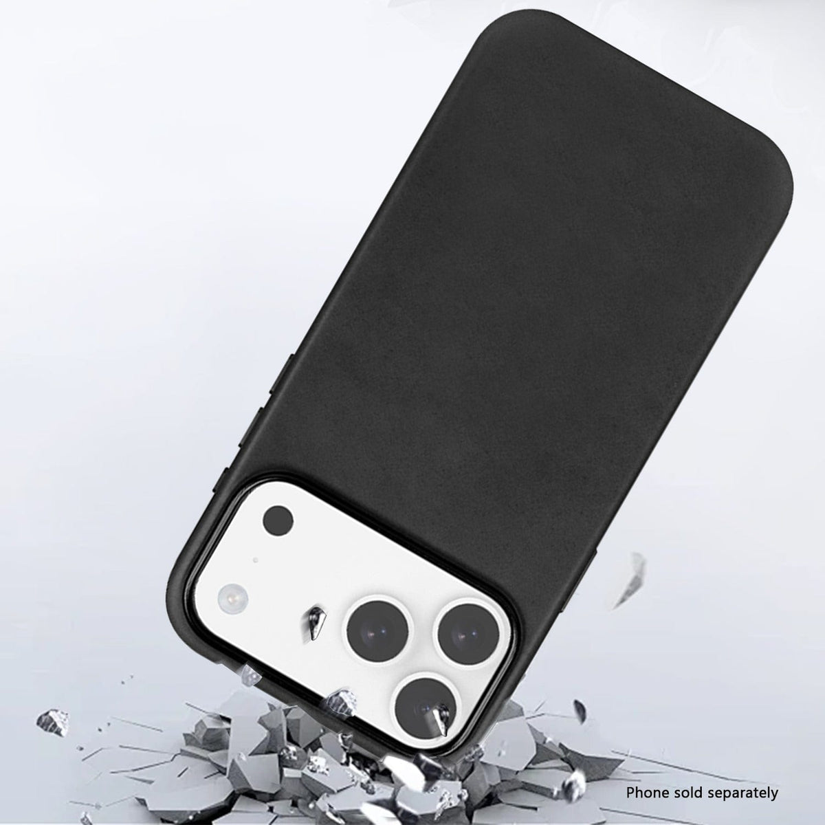 SaharaCase Indy Vegan Leather Case for iPhone 17 Pro — black impact illustration
