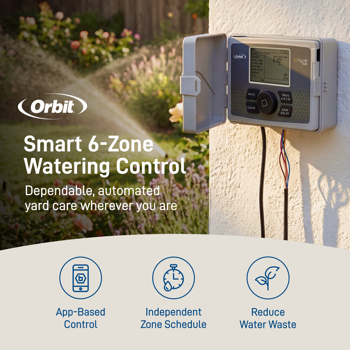 Orbit B-hyve 6-Zone Wi-Fi Sprinkler Controller 57946