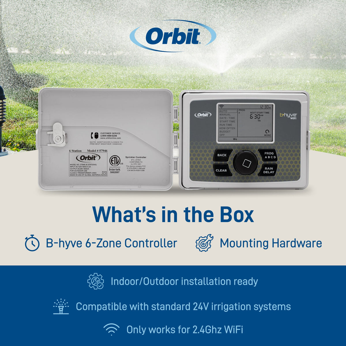 Orbit B-hyve 6-Zone Wi-Fi Sprinkler Controller 57946