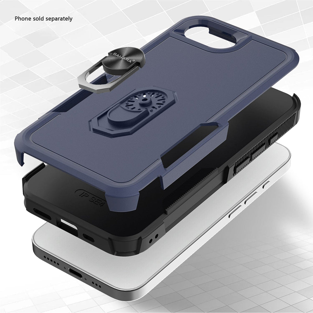 SaharaCase Raider Heavy-Duty Kickstand Case for iPhone 17e & iPhone 16e — case exterior and design details