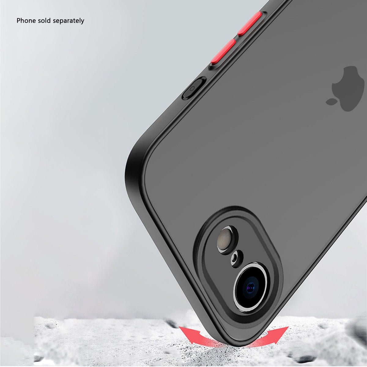 SaharaCase Venture Clear Case for iPhone 17e & iPhone 16e — case demonstration with phone