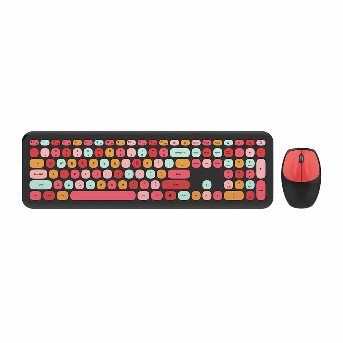 KB2 black keyboard and mouse on a white background